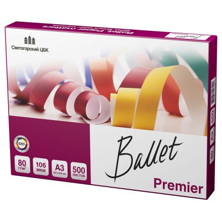 Бумага Ballet "Premier" А3, Марка А, 500л. Бумага Ballet "Premier" А3, Марка А, 500л.