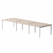 Бенч-система на 6 мест Everprof EVO на металлокаркасе 4740х670(1370)x755 Дуб Соната/Белый Бенч-система на 6 мест Everprof EVO на металлокаркасе 4740х670(1370)x755 Дуб Соната/Белый