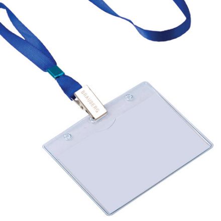 Лента для бейджей, 45 см, металлический клип, СИНЯЯ, BRAUBERG, 235733 Лента для бейджей, 45 см, металлический клип, СИНЯЯ, BRAUBERG, 235733