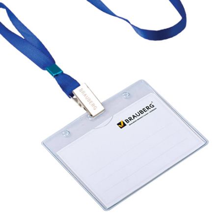 Лента для бейджей, 45 см, металлический клип, СИНЯЯ, BRAUBERG, 235733 Лента для бейджей, 45 см, металлический клип, СИНЯЯ, BRAUBERG, 235733