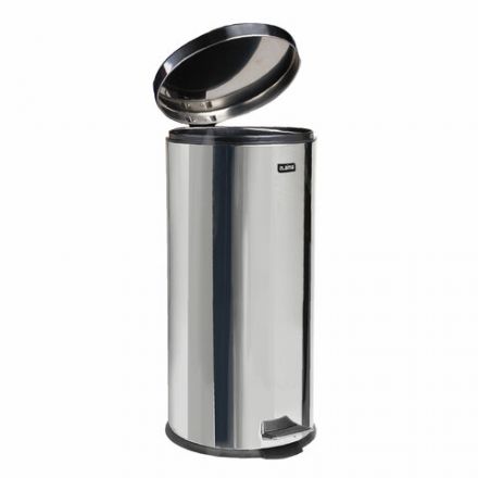 Ведро мусорное с педалью 30 литров "Classic", ЗЕРКАЛЬНОЕ, нержавеющая сталь, со съемным внутренним ведром, LAIMA, 232263