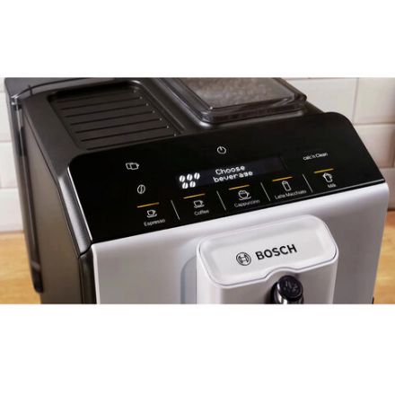 Кофемашина BOSCH TIE20301, 1300 Вт, объем 1,4 л, автокапучинатор, серебристая/черная Кофемашина BOSCH TIE20301, 1300 Вт, объем 1,4 л, автокапучинатор, серебристая/черная