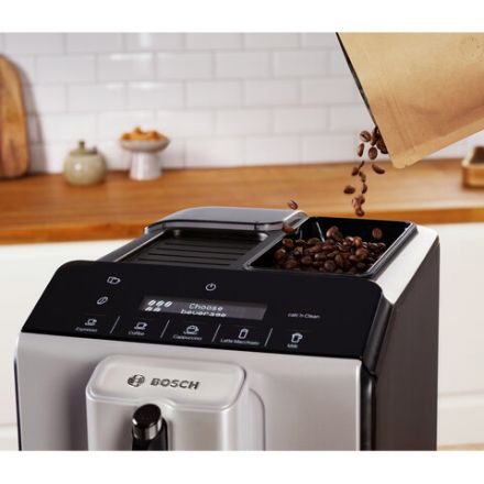 Кофемашина BOSCH TIE20301, 1300 Вт, объем 1,4 л, автокапучинатор, серебристая/черная Кофемашина BOSCH TIE20301, 1300 Вт, объем 1,4 л, автокапучинатор, серебристая/черная