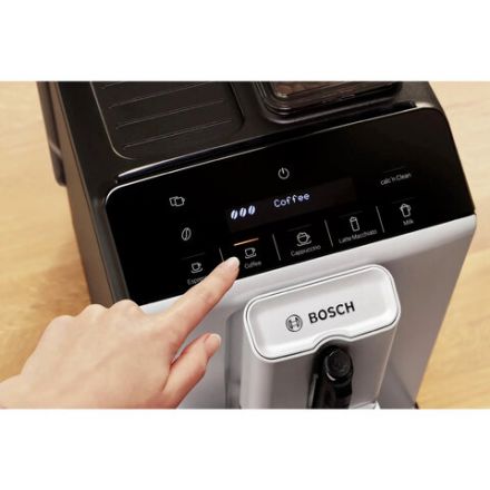 Кофемашина BOSCH TIE20301, 1300 Вт, объем 1,4 л, автокапучинатор, серебристая/черная Кофемашина BOSCH TIE20301, 1300 Вт, объем 1,4 л, автокапучинатор, серебристая/черная