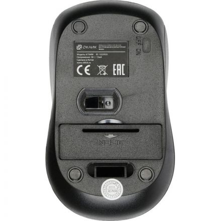Мышь компьютерная Oklick 675MW ч/с оптич (800dpi) беспроводная USB (2but)