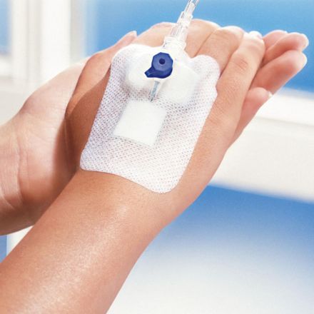 Повязка д/фикс.катетера 8х6см  50шт/уп COSMOPOR I.V. 9008055