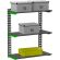 Стеллаж металлический модульный Metalex FLY 1000х800х400 (3 полки)сер-зел