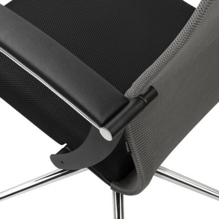 Кресло офисное BRABIX PREMIUM "Ultimate EX-801" хром, плотная двойная сетка Х2, черное/серое, 532918 Кресло офисное BRABIX PREMIUM "Ultimate EX-801" хром, плотная двойная сетка Х2, черное/серое, 532918