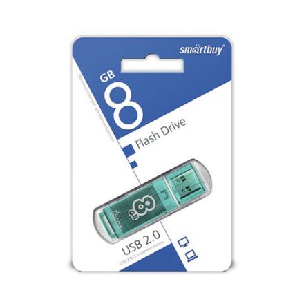Флеш-диск 8 GB, SMARTBUY Glossy, USB 2.0, зеленый, SB8GBGS-G Флеш-диск 8 GB, SMARTBUY Glossy, USB 2.0, зеленый, SB8GBGS-G
