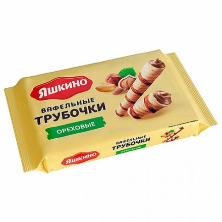 Вафельные трубочки ЯШКИНО "Ореховые" с ореховой начинкой, 190 г, КВ328 Вафельные трубочки ЯШКИНО "Ореховые" с ореховой начинкой, 190 г, КВ328