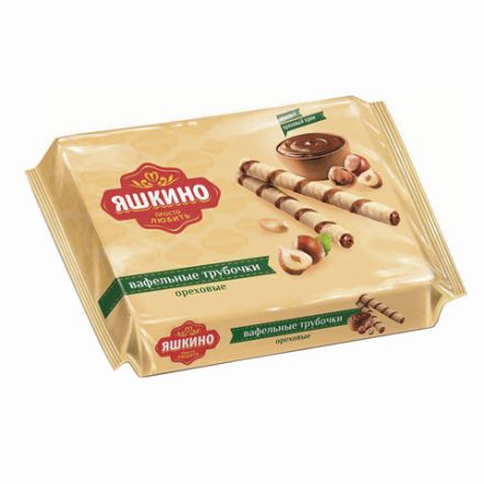 Вафельные трубочки ЯШКИНО "Ореховые" с ореховой начинкой, 190 г, КВ328 Вафельные трубочки ЯШКИНО "Ореховые" с ореховой начинкой, 190 г, КВ328