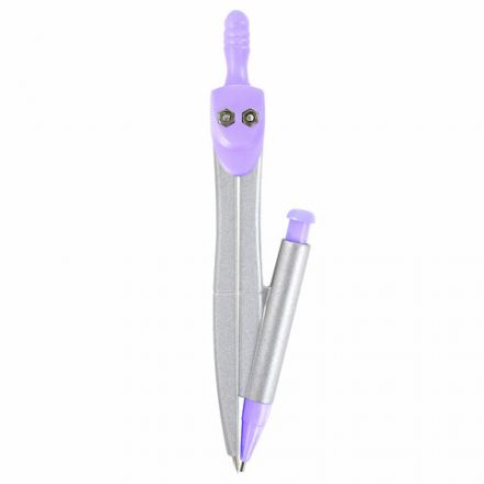 Готовальня BRAUBERG SCHOOL KIT, 9 предметов, циркуль 125 мм, чертежные принадлежности, лаванда, 210713