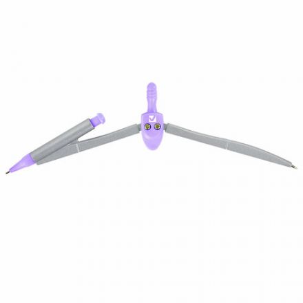 Готовальня BRAUBERG SCHOOL KIT, 9 предметов, циркуль 125 мм, чертежные принадлежности, лаванда, 210713