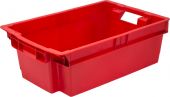 Ящик 600х400х200 сплошной с гладким дном, вес 1,7 кг  красный
