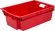 Ящик 600х400х200 сплошной с гладким дном, вес 1,7 кг  красный