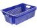 Ящик 600х400х200 1,5кг. дно сплошное, стенки перфорированные  синий