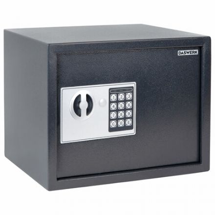 Сейф мебельный DASWERK (ДАСВЕРК) SC-250EL (250х350х250 мм), электронный замок, графит, 291343