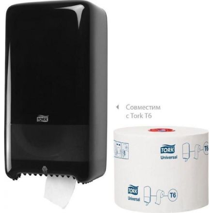 Бумага туалетная д/дисп Tork Mid-size Т6 Universal 1сл бел135м 27рул 127540 Бумага туалетная д/дисп Tork Mid-size Т6 Universal 1сл бел135м 27рул 127540