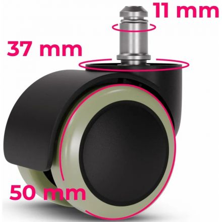 Набор колес для кресла UP_EChair прорез/открыт чехол шток 11 мм (5 шт) Набор колес для кресла UP_EChair прорез/открыт чехол шток 11 мм (5 шт)