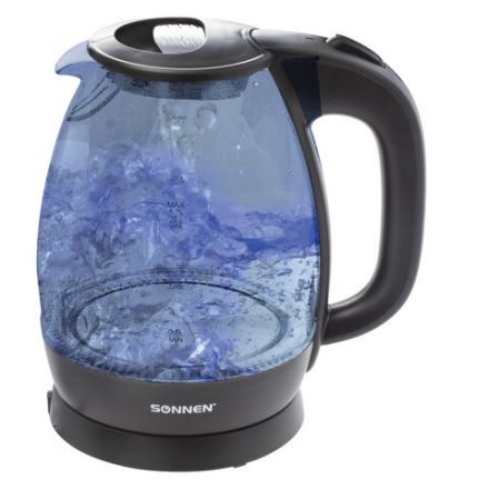 Чайник SONNEN KT-1786, 1,7 л, 2200 Вт, закрытый нагревательный элемент, стекло, 453422 Чайник SONNEN KT-1786, 1,7 л, 2200 Вт, закрытый нагревательный элемент, стекло, 453422