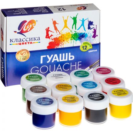 Гуашь Луч Классика 12 цветов по 20 мл Гуашь Луч Классика 12 цветов по 20 мл