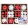 Шары ёлочные НАБОР 40 шт., 8 см/4 см, "Red&White", красные/белые, пластик, ЗОЛОТАЯ СКАЗКА, 592167