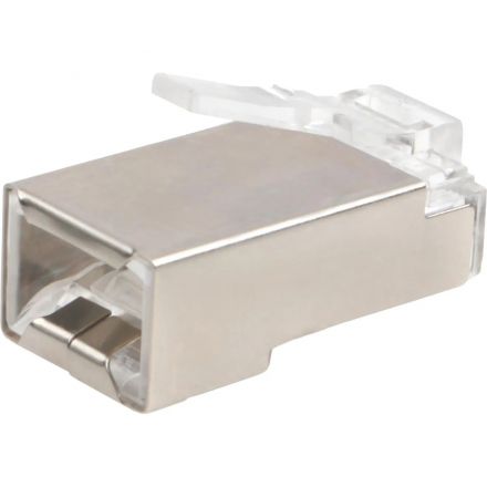 Вилка Cablexpert RJ-45 (8P8C) PLUG5SP кат5e экр, 30 микрон, (100 шт.), пак Вилка Cablexpert RJ-45 (8P8C) PLUG5SP кат5e экр, 30 микрон, (100 шт.), пак