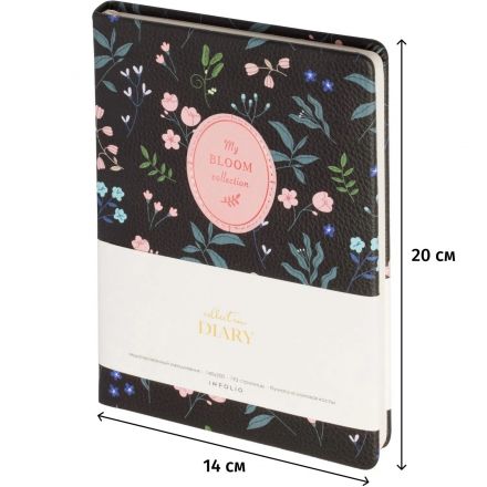 Ежедневник недатированный IF 14х20см 192 стр, твердый, Diary, I1660/black