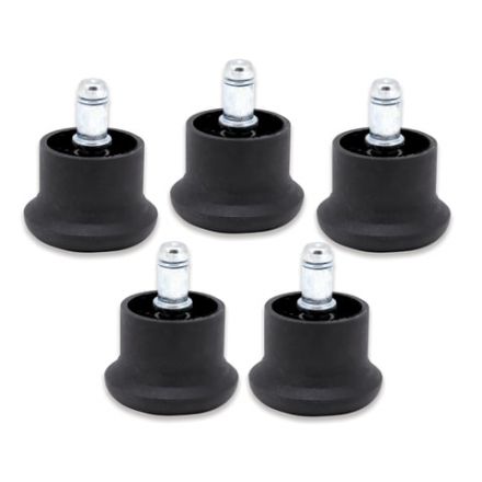 Опоры стационарные (глайдеры) для кресла, комплект 5 шт., пластиковые, шток d - 11 мм, цвет черный Опоры стационарные (глайдеры) для кресла, комплект 5 шт., пластиковые, шток d - 11 мм, цвет черный