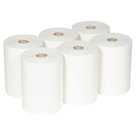 Полотенца бумажные рулонные KIMBERLY-CLARK Scott, КОМПЛЕКТ 6 шт., Slimroll, 190 м, белые, 6697