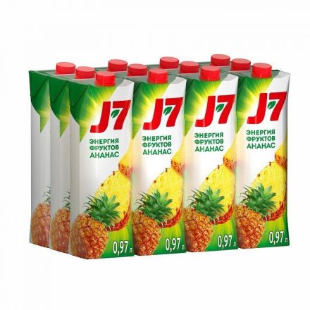Нектар J7 Ананасовый с мякотью 0,97л Нектар J7 Ананасовый с мякотью 0,97л