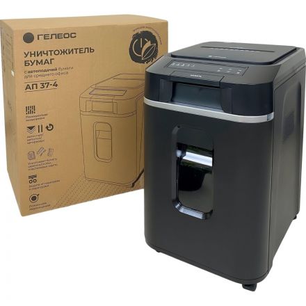 Шредер (уничтожитель) ГЕЛЕОС АП37-4, 4 ур.секр., 3,9х12мм, 220 лист,37л Шредер (уничтожитель) ГЕЛЕОС АП37-4, 4 ур.секр., 3,9х12мм, 220 лист,37л