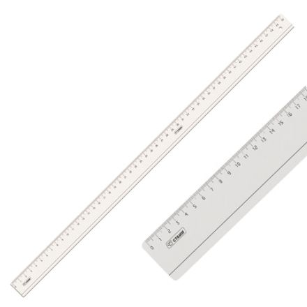 Линейка пластиковая 50 см, прозрачная, ЛН-31439 Линейка пластиковая 50 см, прозрачная, ЛН-31439