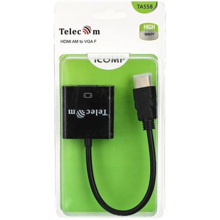 Кабель -переходник HDMI(M) --> VGA(F) Telecom (TA558)