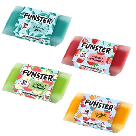 Ластик ароматизированный FUNSTER (ФАНСТЕР) "SWEET", 54х23х10 мм, скошенный, картонный держатель, экологичный ПВХ, ассорти, 272727 Ластик ароматизированный FUNSTER (ФАНСТЕР) "SWEET", 54х23х10 мм, скошенный, картонный держатель, экологичный ПВХ, ассорти, 272727