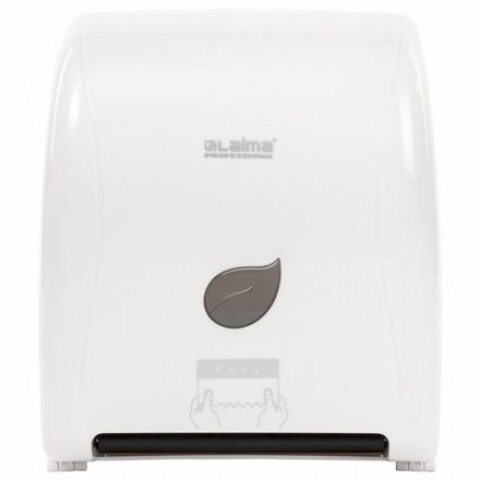Диспенсер для полотенец в рулонах LAIMA PROFESSIONAL ECO (Система H1), механический, белый, ABS-пластик, 606550 Диспенсер для полотенец в рулонах LAIMA PROFESSIONAL ECO (Система H1), механический, белый, ABS-пластик, 606550