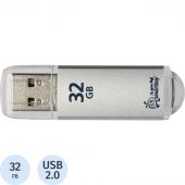 Флеш-память SmartBuy V-Cut 32 Gb USB 2.0 серебристая Флеш-память SmartBuy V-Cut 32 Gb USB 2.0 серебристая