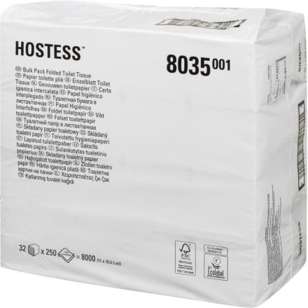 Бумага туалетная д/дисп KK Kleenex Hostess 2х сл бел 250лист 32пач/уп. 8035