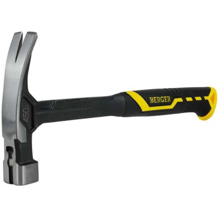 Молоток-гвоздодер цельнокованый 450 г, магнит,3х-комп.ручка, BERGER BG1527 Молоток-гвоздодер цельнокованый 450 г, магнит,3х-комп.ручка, BERGER BG1527