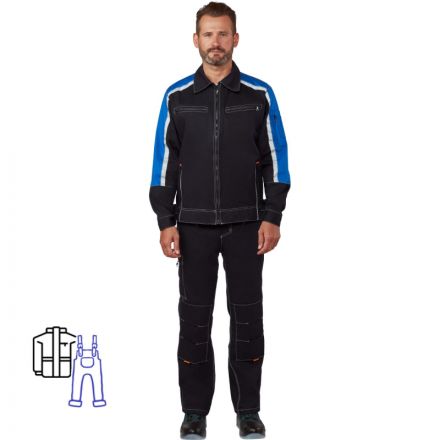 Костюм рабочий летний муж л34-КПК т.син/вас(100%х/б) р.52-54/170-176 (Джет)