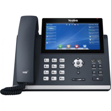 IP-телефон Yealink SIP-T48U, цв экран, 2 USB, 16 аккаун., PoE, GigE, без БП