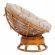 Кресло-качалка Папасан/Papasan (W 23/01 B) /с подушкой/ 115х78х104см, пекан орех, подушка рогожка, меланж