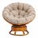 Кресло-качалка Папасан/Papasan (W 23/01 B) /с подушкой/ 115х78х104см, пекан орех, подушка рогожка, меланж
