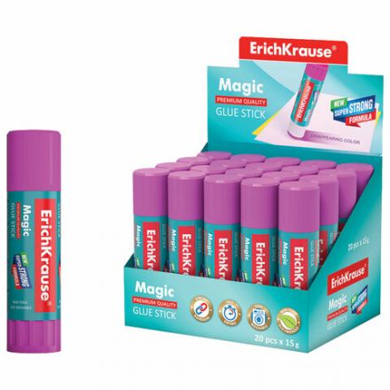 Клей-карандаш ERICH KRAUSE "Magic", 15 г, обесцвечивающийся после высыхания, 4446 Клей-карандаш ERICH KRAUSE "Magic", 15 г, обесцвечивающийся после высыхания, 4446