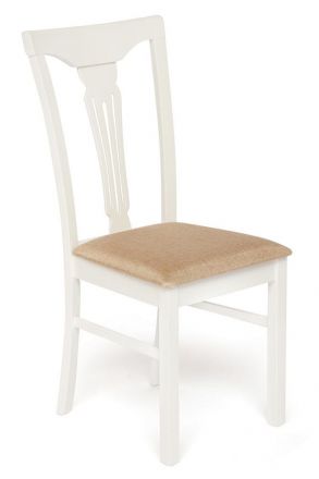 Стул - Гермес/ Hermes дерево гевея, 43х49х94см, butter white, ткань песочная (Jaffy 104-58)