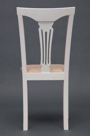 Стул - Гермес/ Hermes дерево гевея, 43х49х94см, butter white, ткань песочная (Jaffy 104-58)