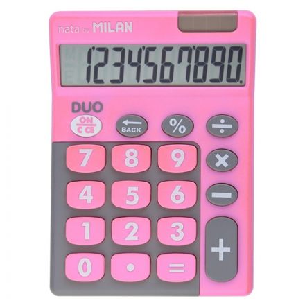 Калькулятор настольный Milan 10-разр,в чехле,двойн.пит, розовый 150610TDPBL