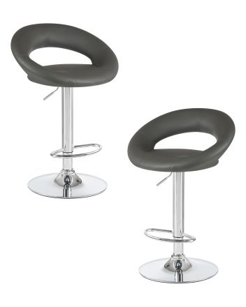 Набор 2 шт Стул барный DOBRIN MIRA, серый