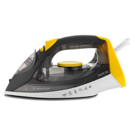 Утюг BRAYER BR4003GY, 2400 Вт, керамическое покрытие, самоочистка, антикапля, антинакипь, автоотключение, серый Утюг BRAYER BR4003GY, 2400 Вт, керамическое покрытие, самоочистка, антикапля, антинакипь, автоотключение, серый