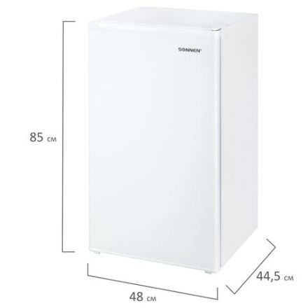 Холодильник SONNEN DF-1-11, однокамерный, объем 92 л, морозильная камера 10 л, 48х44,5х85 см, белый, 454790